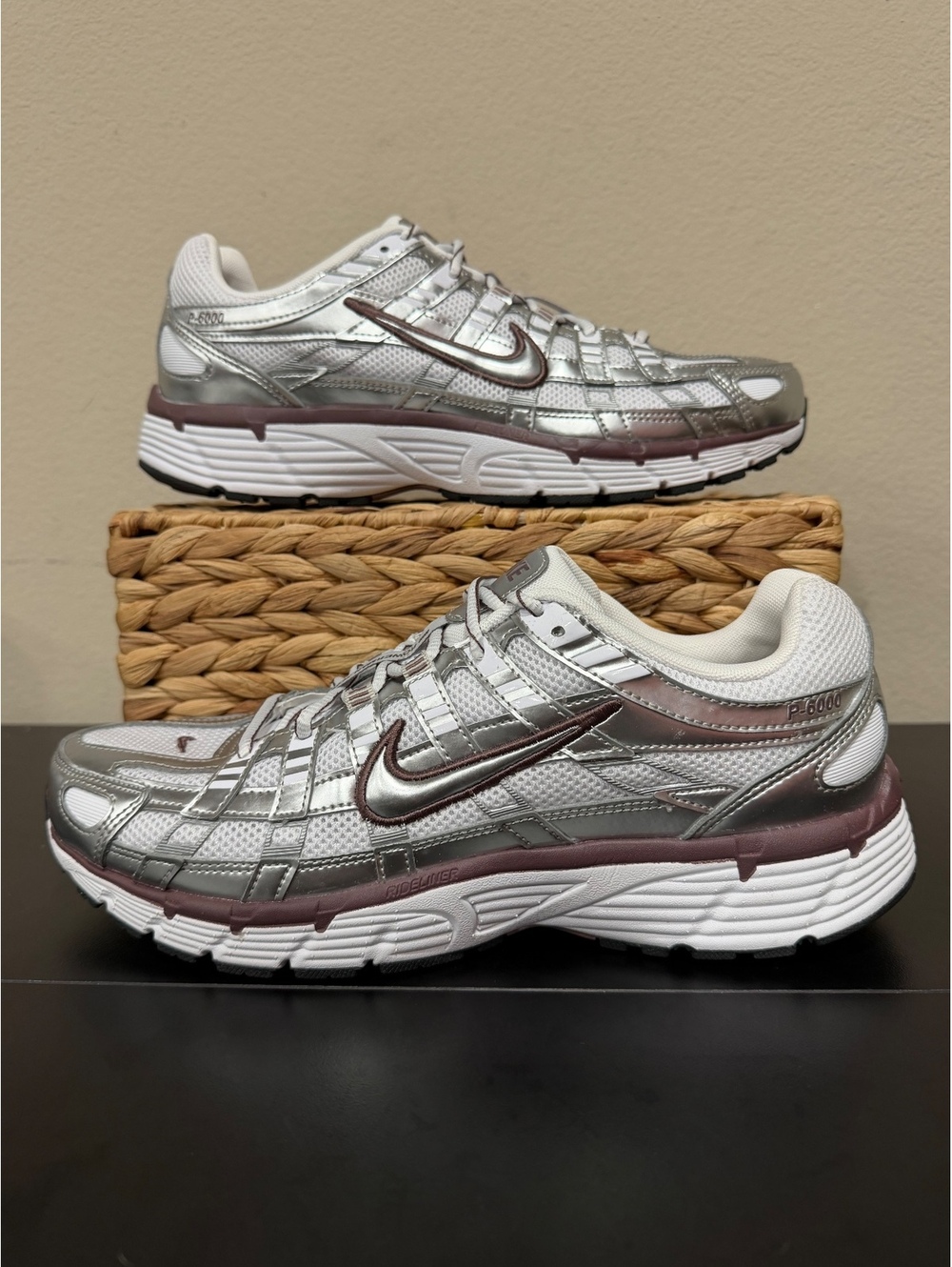 Size 11W/9.5 Men - Nike P-6000 “White Metallic Silver”